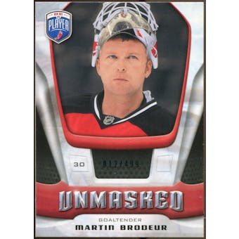 2009/10 Upper Deck Be A Player Goalies Unmasked #GU1 Martin Brodeur /499