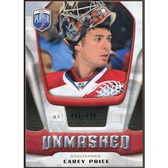2009/10 Upper Deck Be A Player Goalies Unmasked #GU4 Carey Price /499