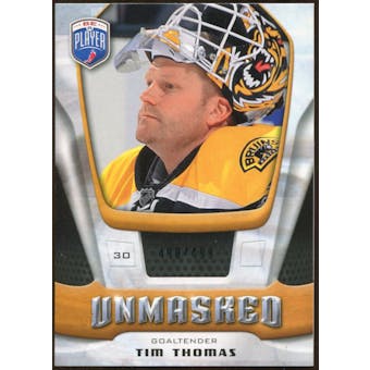2009/10 Upper Deck Be A Player Goalies Unmasked #GU9 Tim Thomas /499