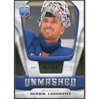 2009/10 Upper Deck Be A Player Goalies Unmasked #GU10 Henrik Lundqvist /499