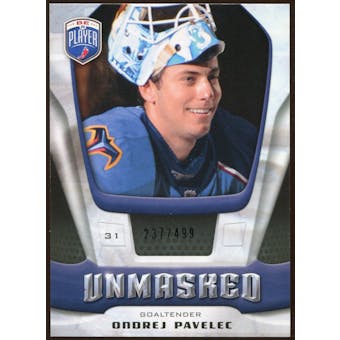 2009/10 Upper Deck Be A Player Goalies Unmasked #GU11 Ondrej Pavelec /499