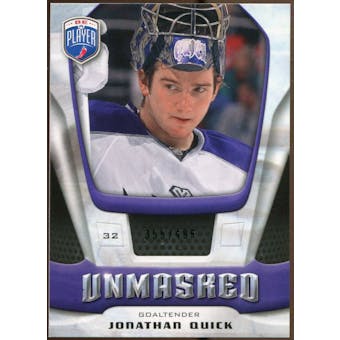 2009/10 Upper Deck Be A Player Goalies Unmasked #GU19 Jonathan Quick /499