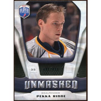 2009/10 Upper Deck Be A Player Goalies Unmasked #GU23 Pekka Rinne /499