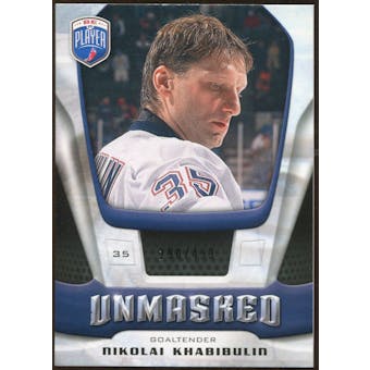 2009/10 Upper Deck Be A Player Goalies Unmasked #GU30 Nikolai Khabibulin /499