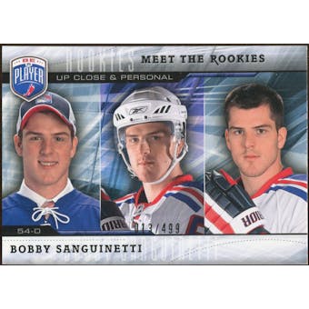 2009/10 Upper Deck Be A Player Meet The Rookies #MR9 Bobby Sanguinetti /499