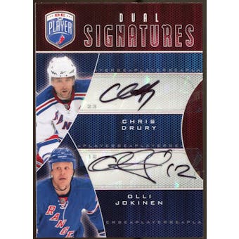 2009 10 Upper Deck Be A Player Signatures Duals #S2DJ Chris Drury Olli Jokinen Autograph