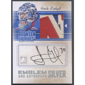 2010/11 Between The Pipes #MAHL Henrik Lundqvist Emblems Silver Patch Auto /3