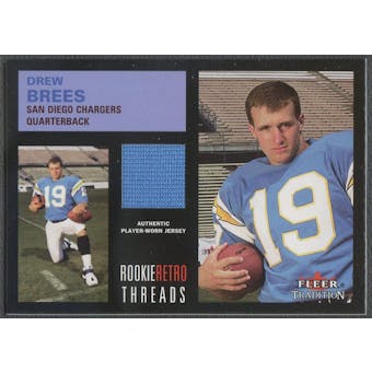2001 Fleer Tradition #6 Drew Brees Rookie Retro Threads Jersey