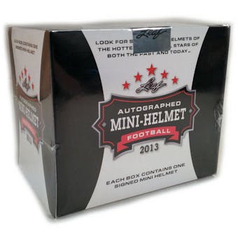 2013 Leaf Autographed Mini Helmet Edition Football Hobby Box