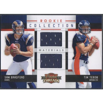 2010 Panini Threads #15 Sam Bradford & Tim Tebow Rookie Collection Rookie Jersey #099/299