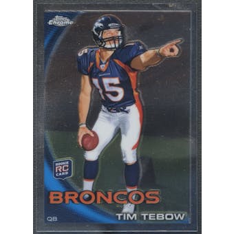 2010 Topps Chrome #C100B Tim Tebow Rookie Pointing SP