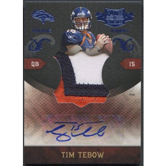 2010 Panini Plates and Patches #19 Tim Tebow Rookie Jumbo Patch Auto #05/25
