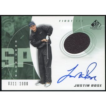 2002 Upper Deck SP Game Used #71 Justin Rose T2 RC Jersey Autograph 311/1000