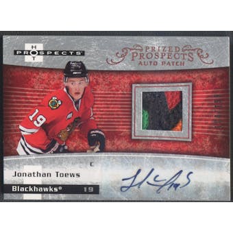 2007/08 Hot Prospects #249 Jonathan Toews Rookie Patch Auto #104/199