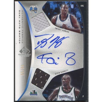 2006/07 SP Game Used #GH Kevin Garnett & Dwight Howard Authentic Fabrics Dual Jersey Auto #46/50