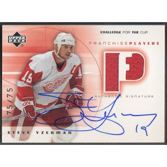 2001/02 UD Challenge for the Cup #FPYZ Steve Yzerman Jersey Auto #75/75
