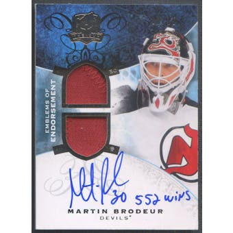 2008/09 The Cup #EEMB Martin Brodeur Emblems of Endorsement Patch Auto #02/15