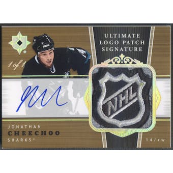2006/07 Ultimate Collection #SLJC Jonathan Cheechoo Ultimate Signatures Logos NHL Shield Patch Auto #1/1
