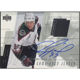 2000/01 Upper Deck #HJR Jeremy Roenick Game Jersey Auto