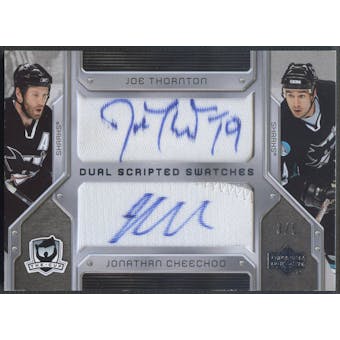 2006/07 The Cup #DSTC Joe Thornton & Jonathan Cheechoo Scripted Swatches Dual Patch Auto #3/5