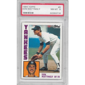 1984 Topps Baseball #8 Don Mattingly Rookie PSA 8 (NM-MT) *3718