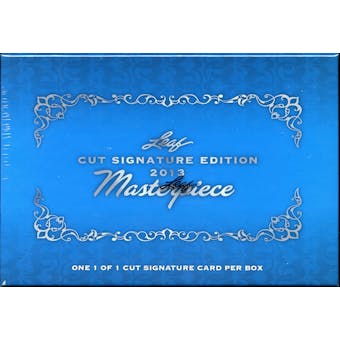 2013 Leaf Cut Signature Edition Masterpiece Hobby Box