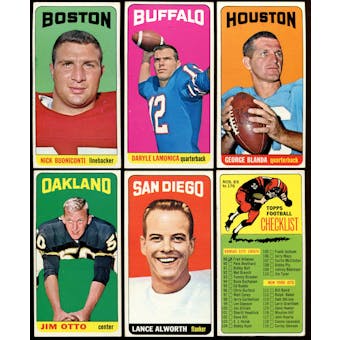 1965 Topps Football Starter Set (127 Different Cards) (89 SP's) (EX+)