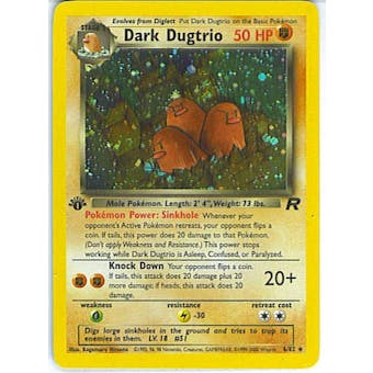 Pokemon Team Rocket 1st Edition Single Dark Dugtrio 6/82