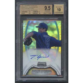 2011 Bowman Sterling Prospect #TGU Taylor Guerrieri Rookie Gold Refractor Auto #27/50 BGS 9.5