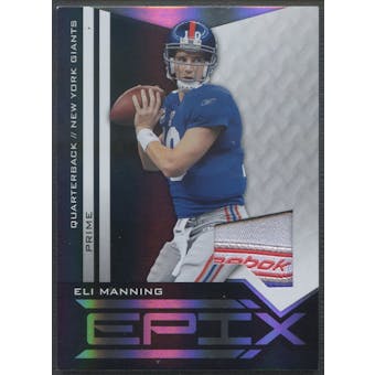 2010 Epix #60 Eli Manning Epix Patch Reebok Tag #36/50