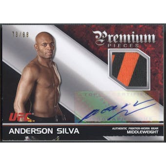 2012 Topps UFC Knockout #APPASI Anderson Silva Premium Pieces Relics Auto #73/88
