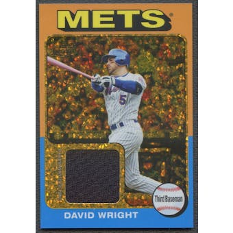 2011 Topps Lineage #DW David Wright 1975 Mini Relics Gold Canary Diamond Refractor Jersey #09/10