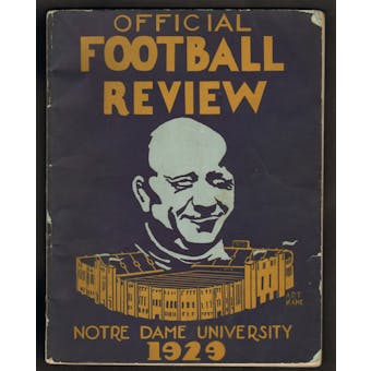 1929 Notre Dame Official Football Review Program