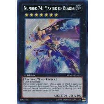 Yu-Gi-Oh Number Hunters Single Number 74: Master of Blades Secret Rare - NEAR MINT (NM)