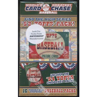 2007 1952 World's Greatest Card Chase Pack Edition Baseball (16 Pack) Box
