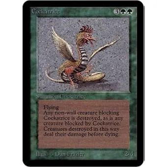 Magic the Gathering Alpha Single Cockatrice - SLIGHT PLAY (SP)