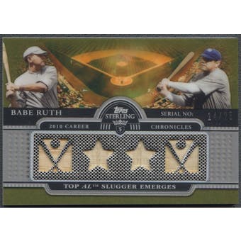 2009 Topps Sterling #1 Babe Ruth Career Chronicles Relics Quad Bat #14/25