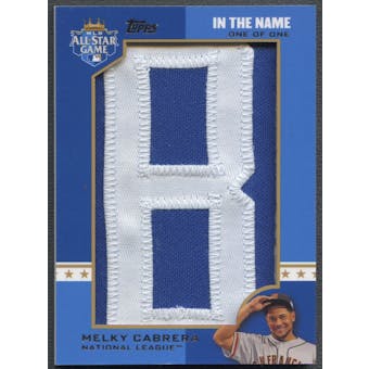 2013 Topps #MEC Melky Cabrera In The Name Letter "B" Patch #1/1