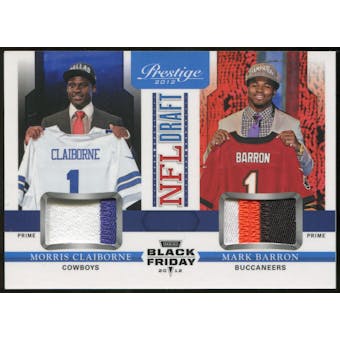 2012 Panini Prestige NFL Draft Combo Materials Black Friday #5 Morris Claiborne/Mark Barron