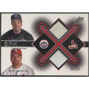2001 SPx #B2PM Mike Piazza & Mark McGwire Winning Materials Base Duos #30/50