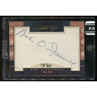 2011 Panini Donruss Limited Cuts 1 #36 Bob O'Farrell Autograph 18/25