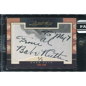 2011 Donruss Limited Cuts 1 #12 Babe Ruth Autograph 1/1