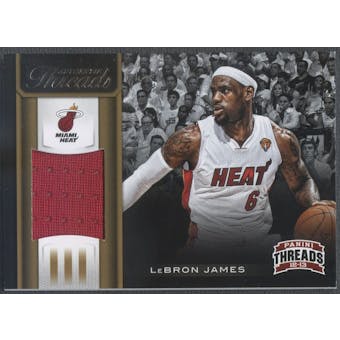 2012/13 Panini Threads #3 LeBron James Authentic Threads Jersey