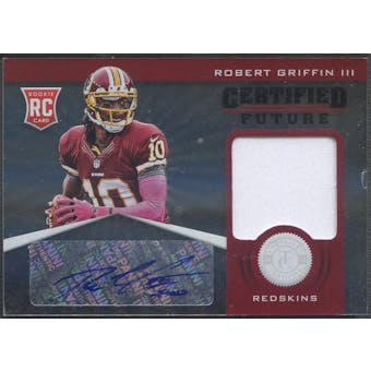 2012 Totally Certified #1 Robert Griffin III Future Signature Materials Rookie Jersey Auto #105/175