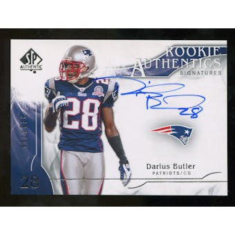 2009 Upper Deck SP Authentic #336 Darius Butler RC Autograph /799