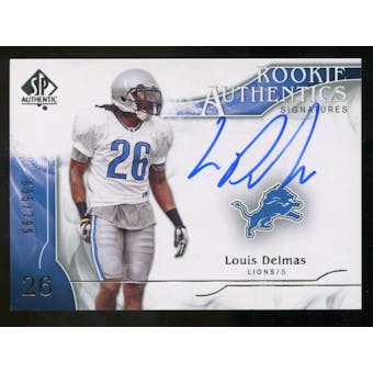 2009 Upper Deck SP Authentic #341 Louis Delmas RC Autograph /799