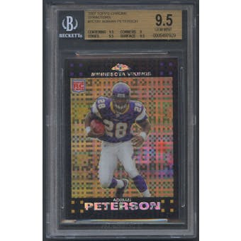 2007 Topps Chrome #TC181 Adrian Peterson Xfractor Rookie BGS 9.5