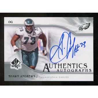 2009 Upper Deck SP Authentic Autographs #SPAN Shawn Andrews Autograph