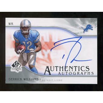 2009 Upper Deck SP Authentic Autographs #SPDW Derrick Williams Autograph