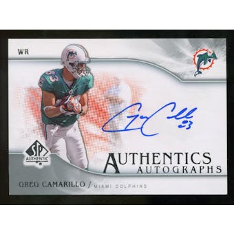 2009 Upper Deck SP Authentic Autographs #SPGC Greg Camarillo Autograph